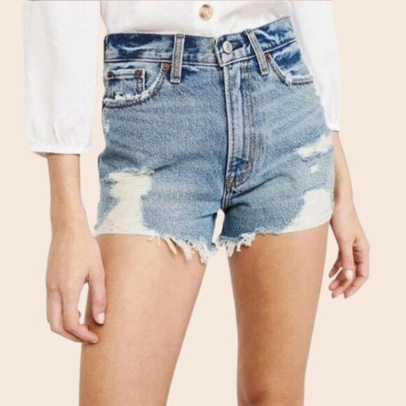 Abercrombie & Fitch Distressed Annie High Rise Short Size 2 / 26 - Picture 1 of 8